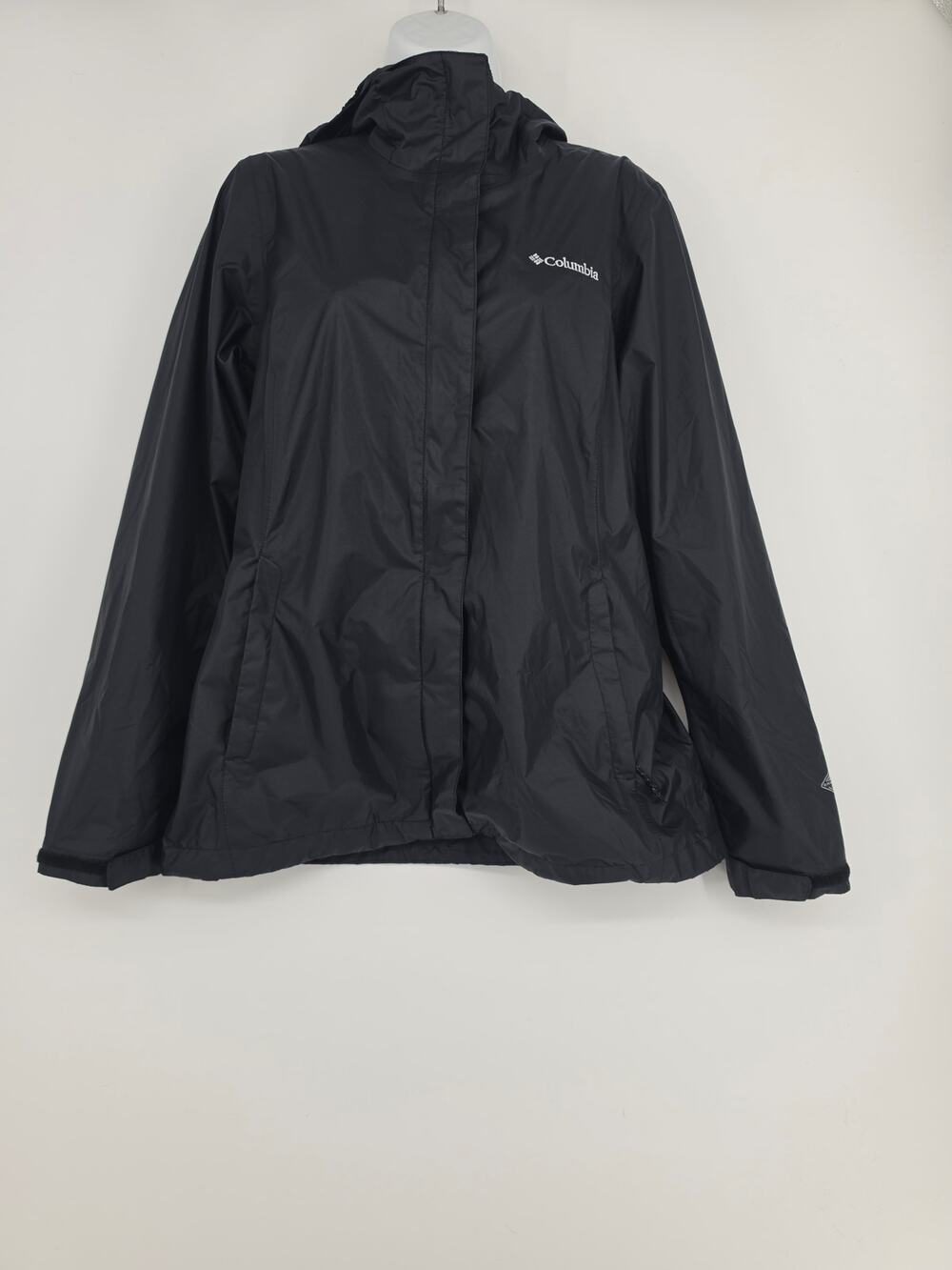 Women's Black Columbia Arcadia ll Rain Jacket Size Medium